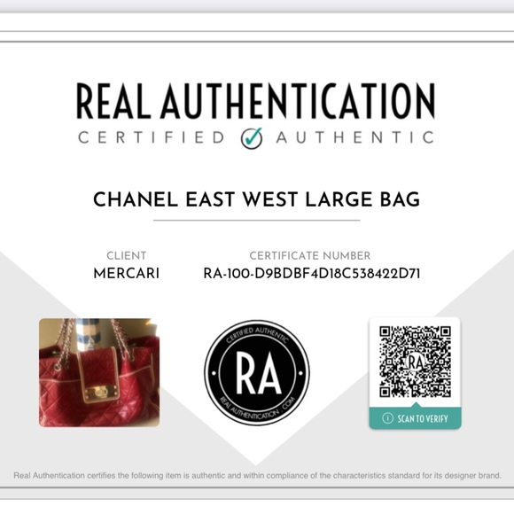 Very large East West Chanel red handbag. Great preowned condition. - Picture 13 of 13